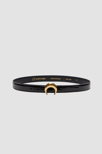 Vegetable Leather Moon Belt - Noir