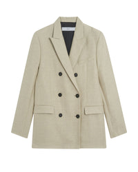 Clia blazer in linen blend - Natural