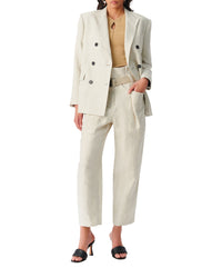 Clia blazer in linen blend - Natural