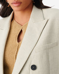 Clia blazer in linen blend - Natural