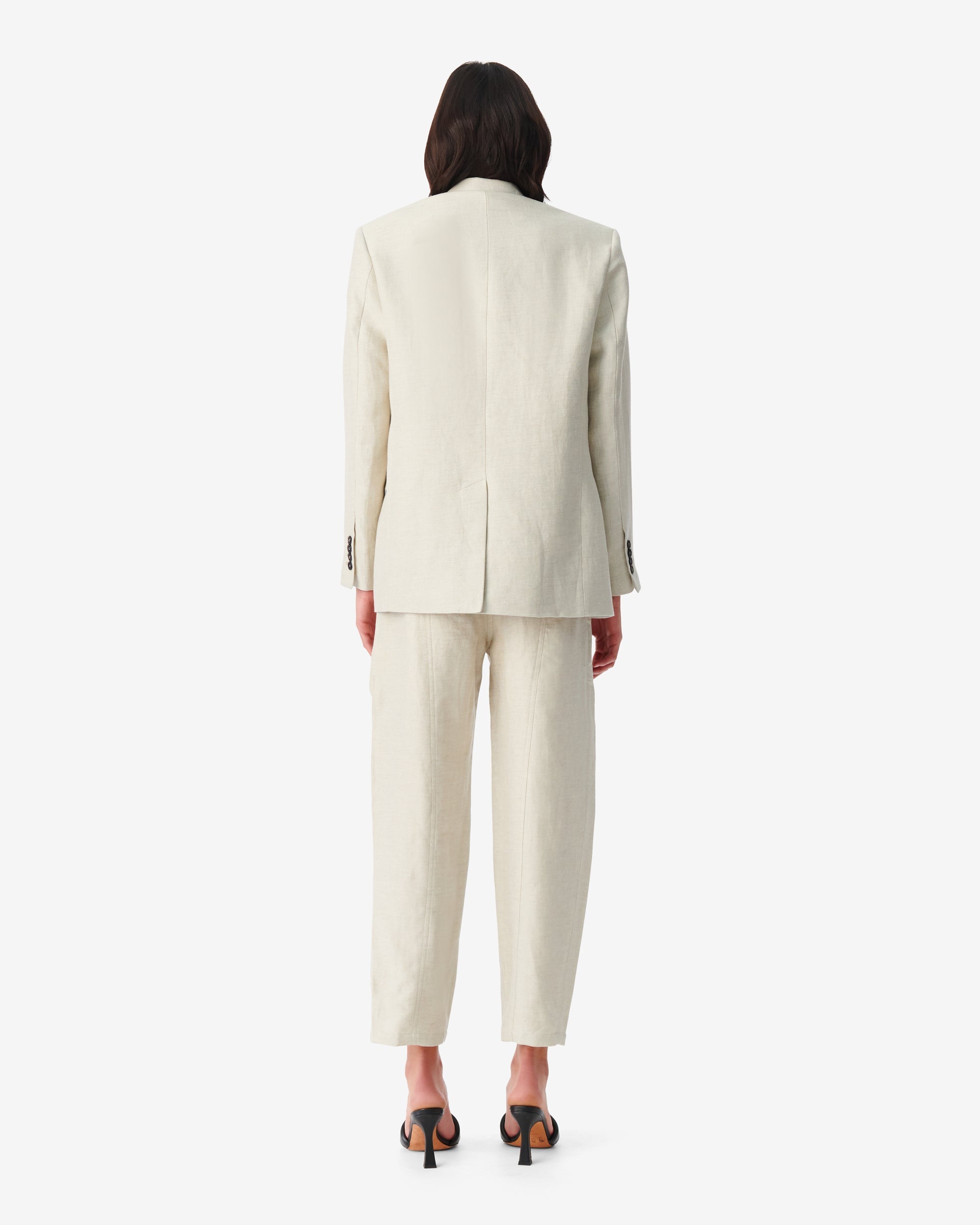Clia blazer in linen blend - Natural