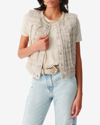 Dilea jacket in linen - Mixed Beige