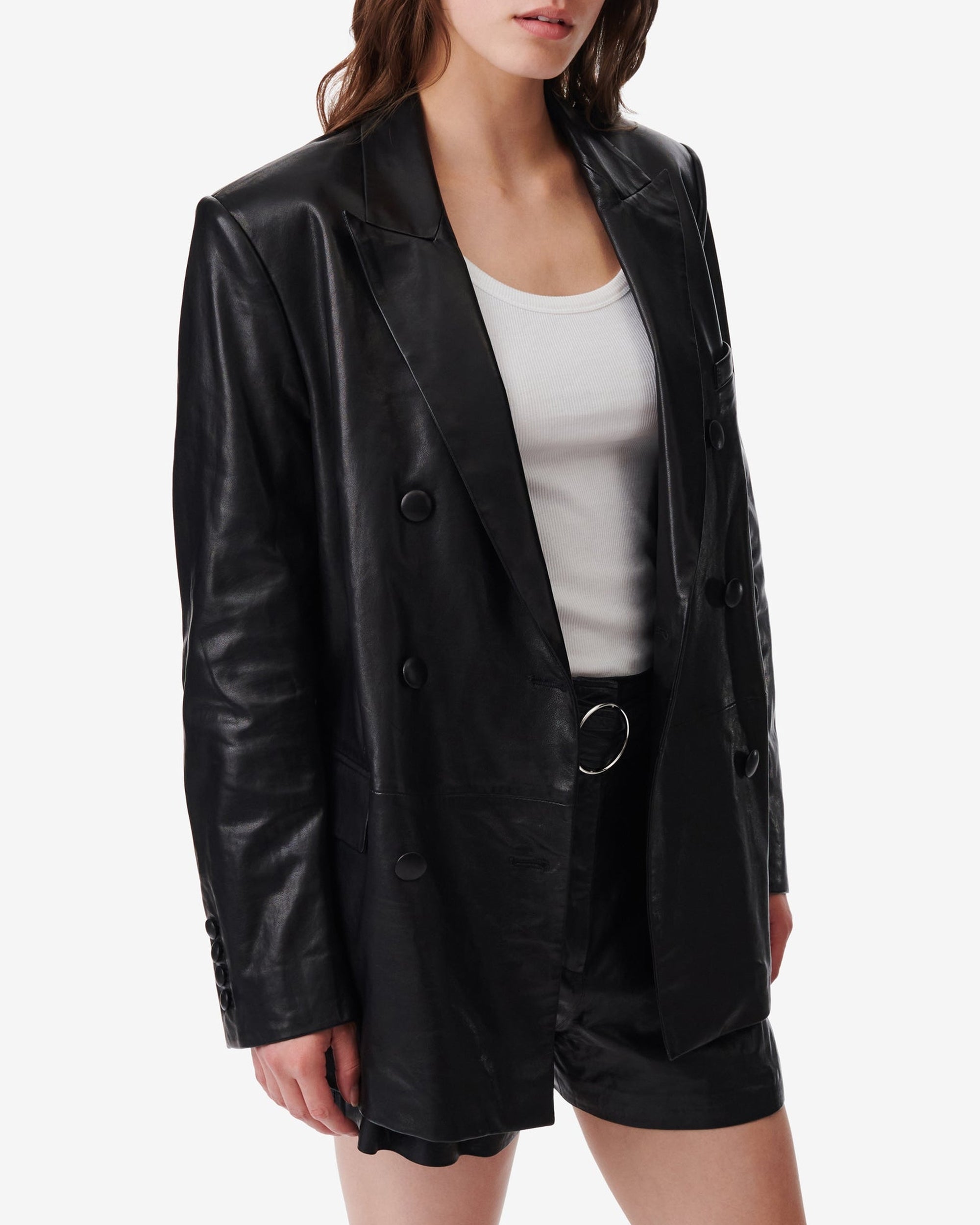 Doumi leather jacket - Black