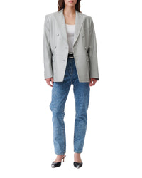 Doumi leather jacket - Smoke Grey