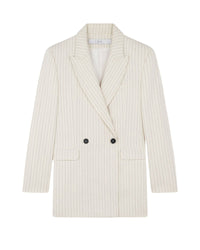 Edda striped blazer - Off White & Black
