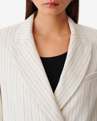 Edda striped blazer - Off White & Black