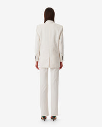 Edda striped blazer - Off White & Black