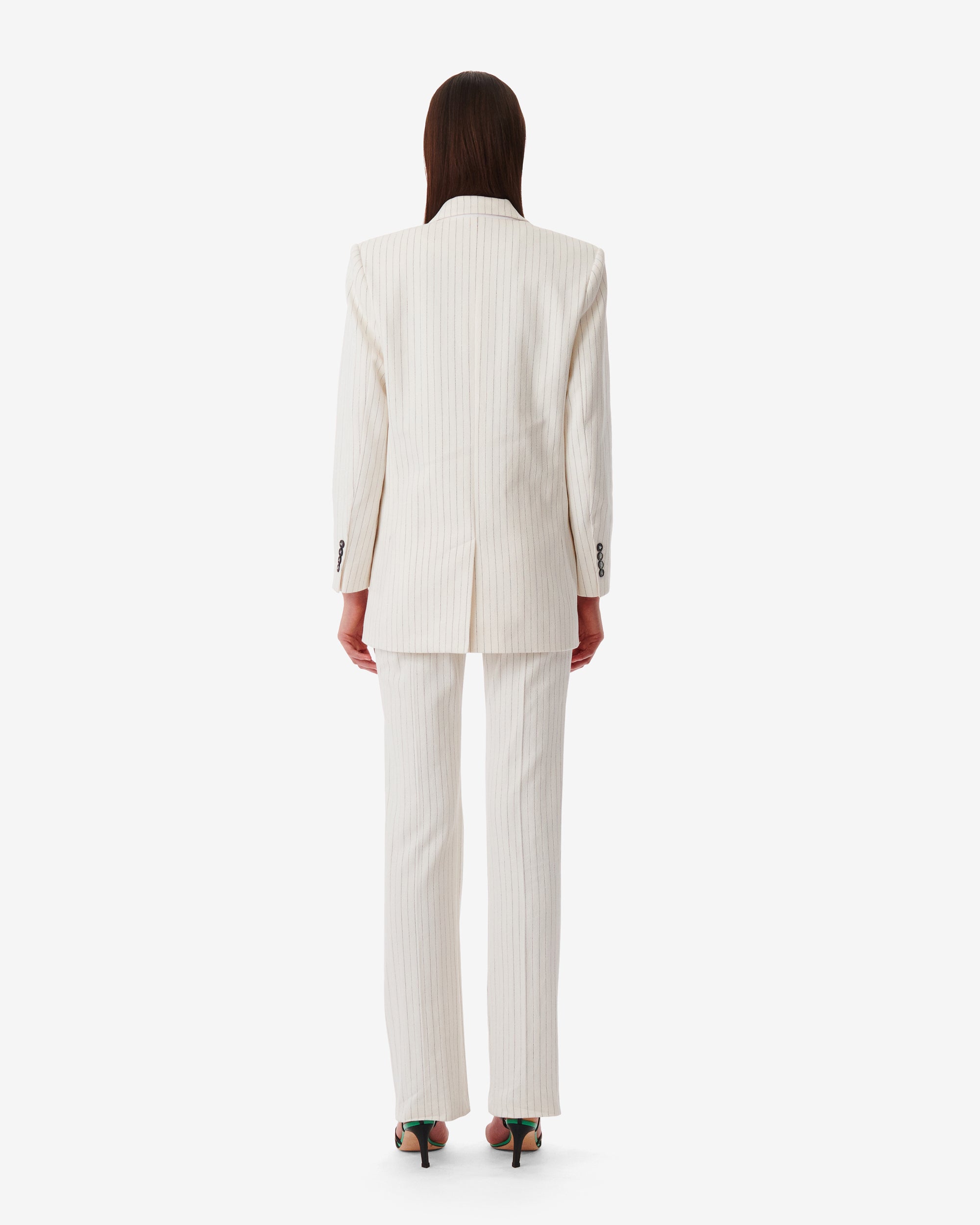 Edda striped blazer - Off White & Black