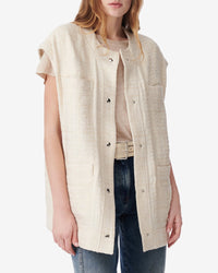 Ilyana sleeveless jacket - Ecru