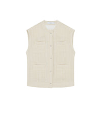 Ilyana sleeveless jacket - Ecru