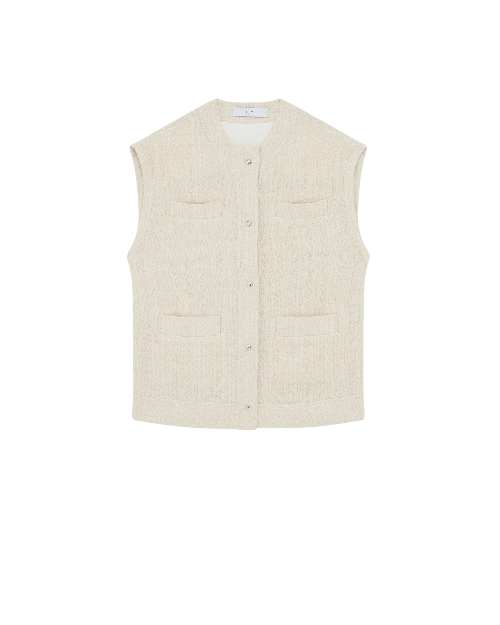 Ilyana sleeveless jacket - Ecru