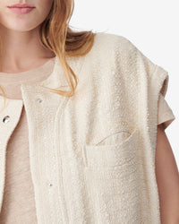 Ilyana sleeveless jacket - Ecru