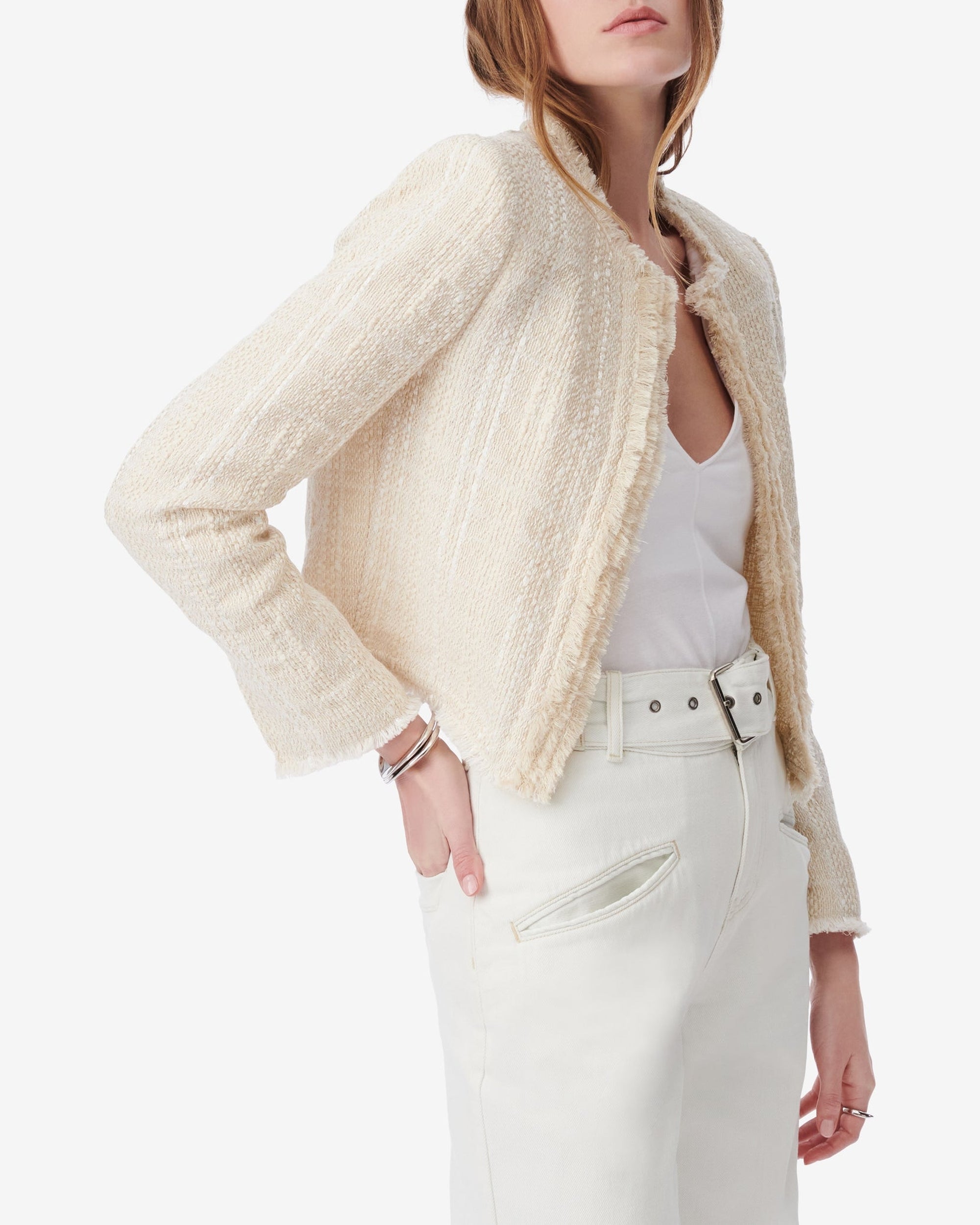 Inas tweed jacket - Ecru