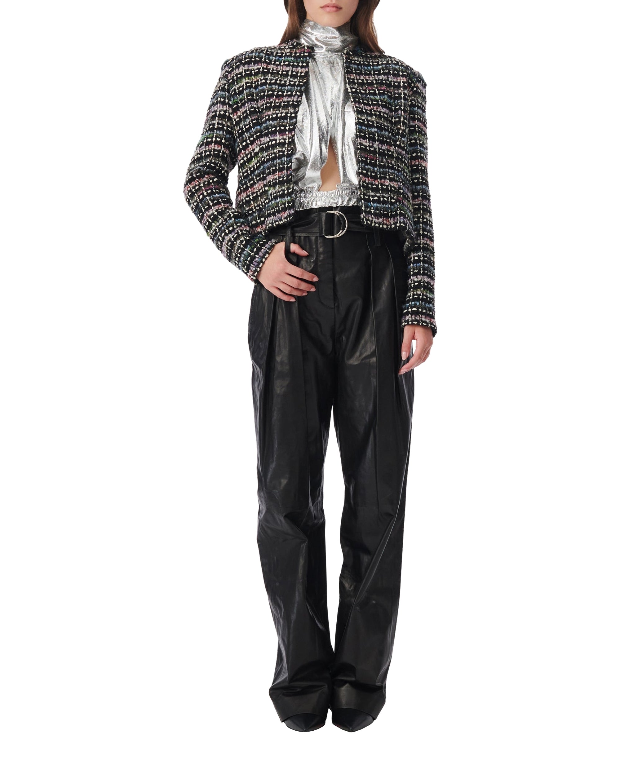 Wool blend Juane jacket - Black Multico