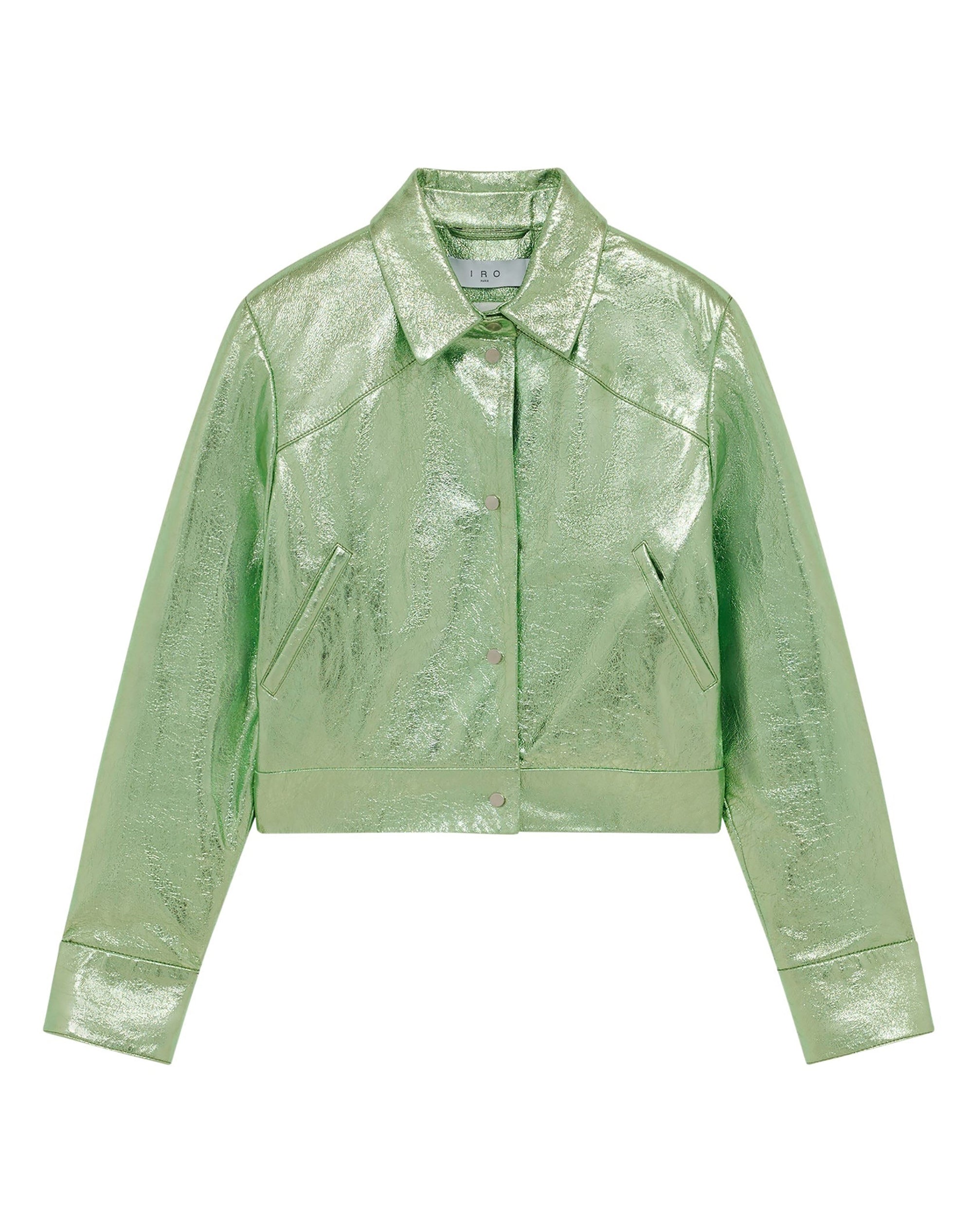 Kenan leather jacket - Metallic Green