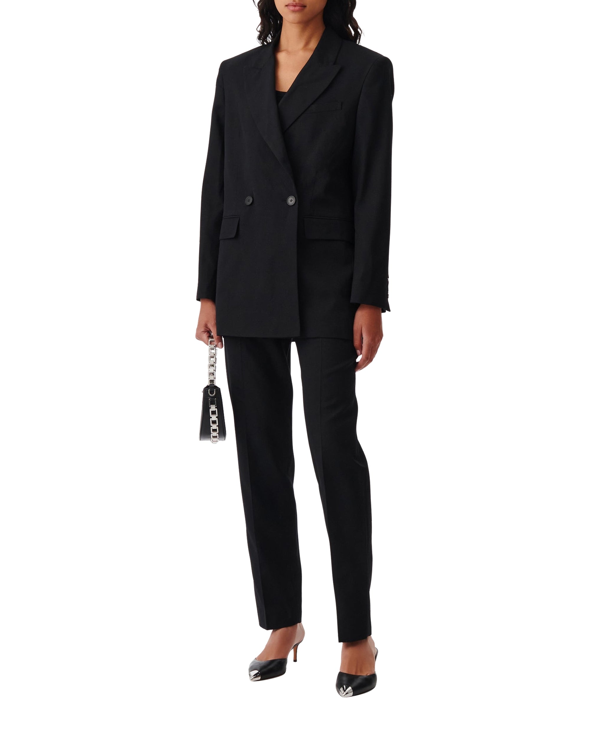 Louisiane jacket in wool - Black Lurex
