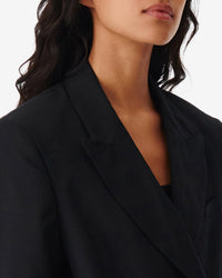Louisiane jacket in wool - Black Lurex