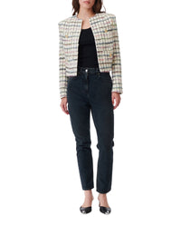 Miora wool blend jacket - Multico Ecru