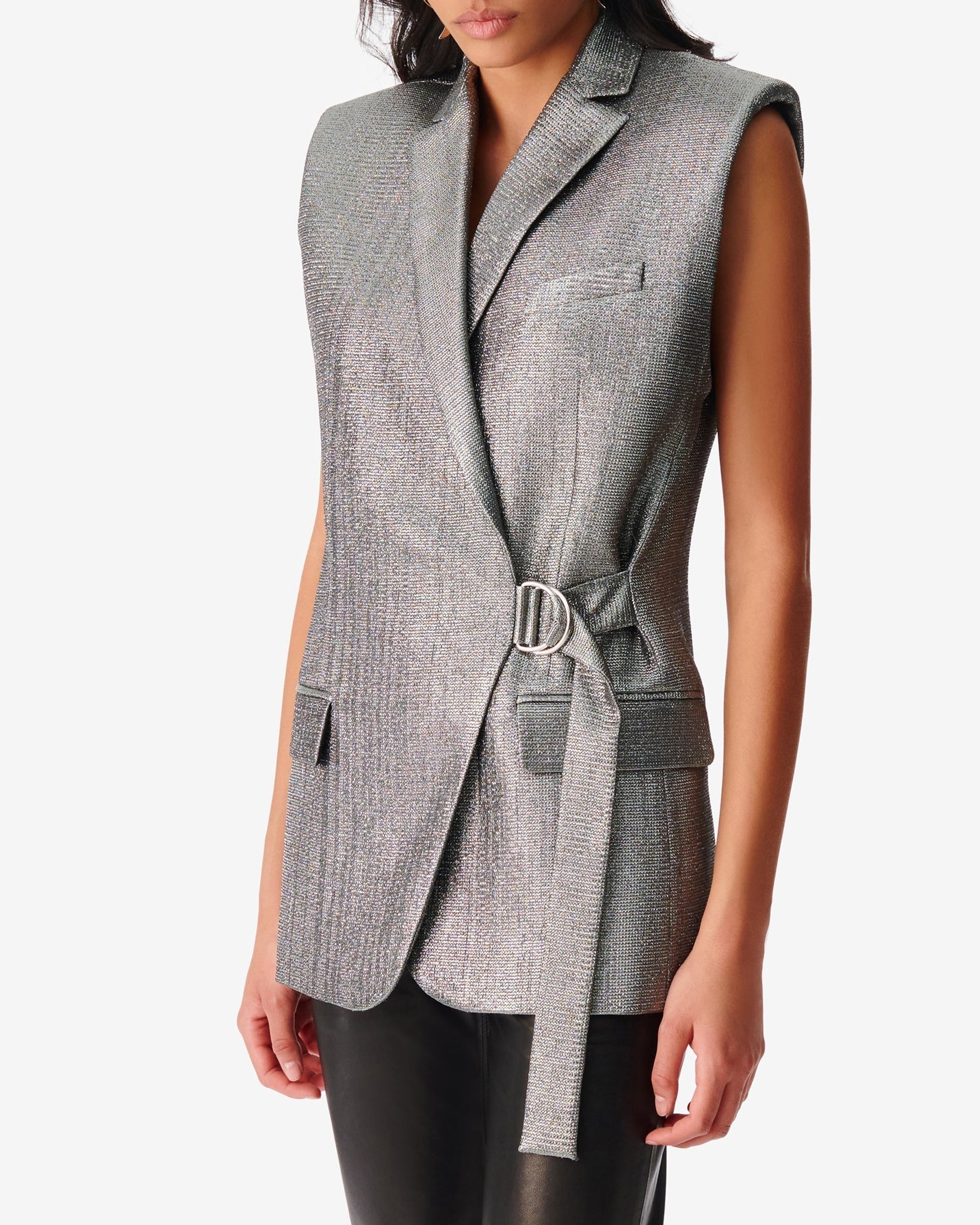 Romala sleeveless blazer - Khaki
