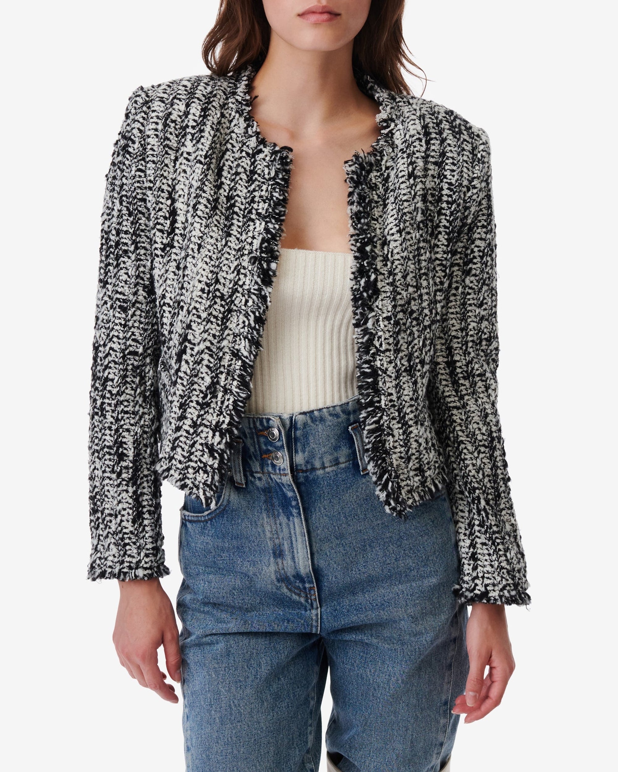 Silgo wool jacket - Black & White