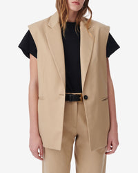Viria sleeveless blazer - Camel