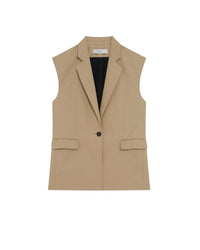 Viria sleeveless blazer - Camel