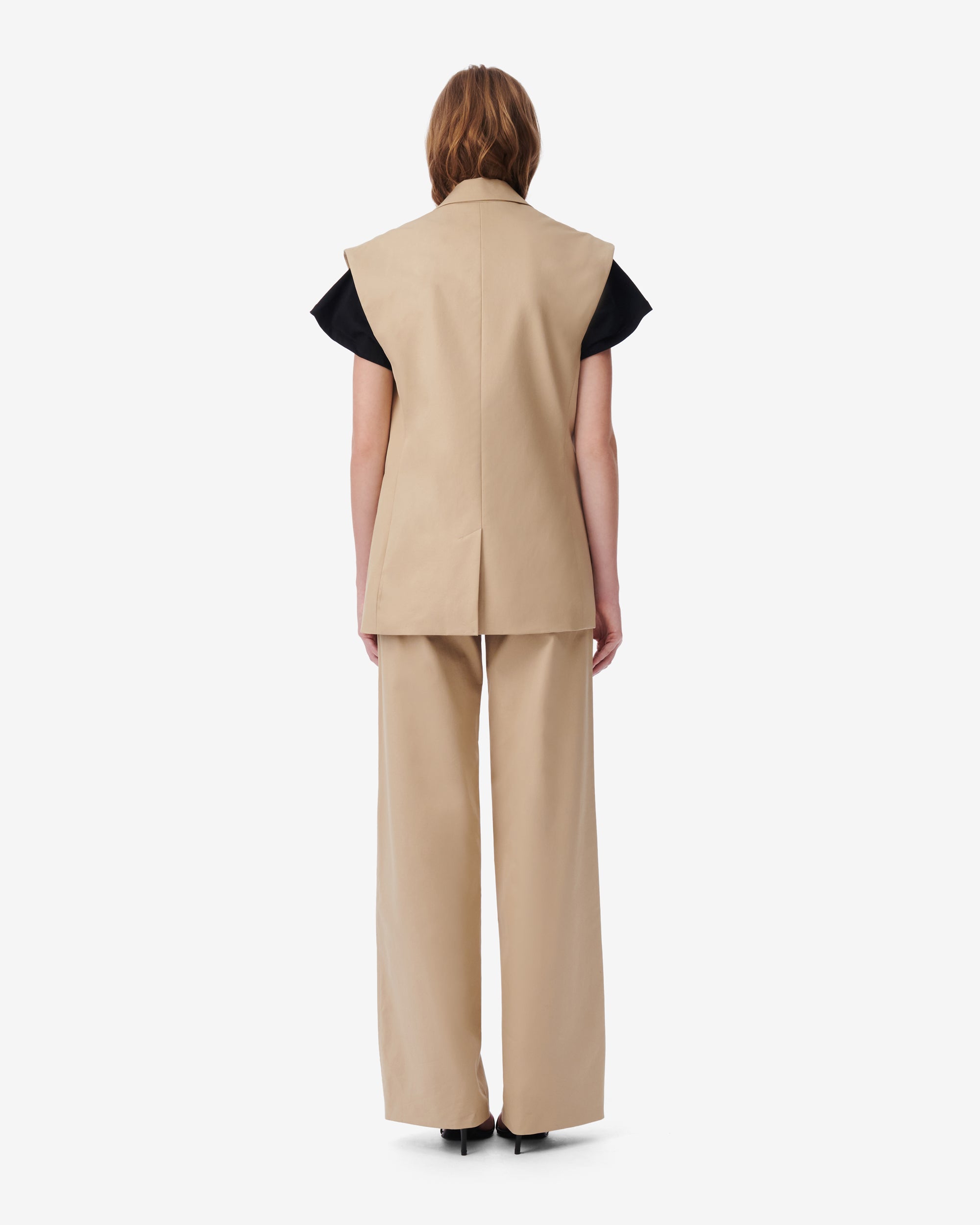 Viria sleeveless blazer - Camel
