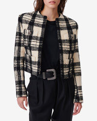 Xelina wool jacket - Ecru & Black