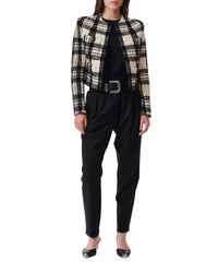 Xelina wool jacket - Ecru & Black