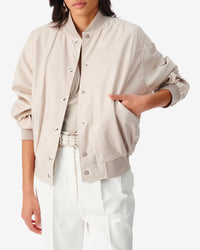 Artus leather bomber - Smoke Grey