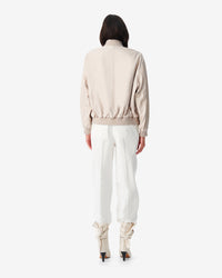 Artus leather bomber - Smoke Grey