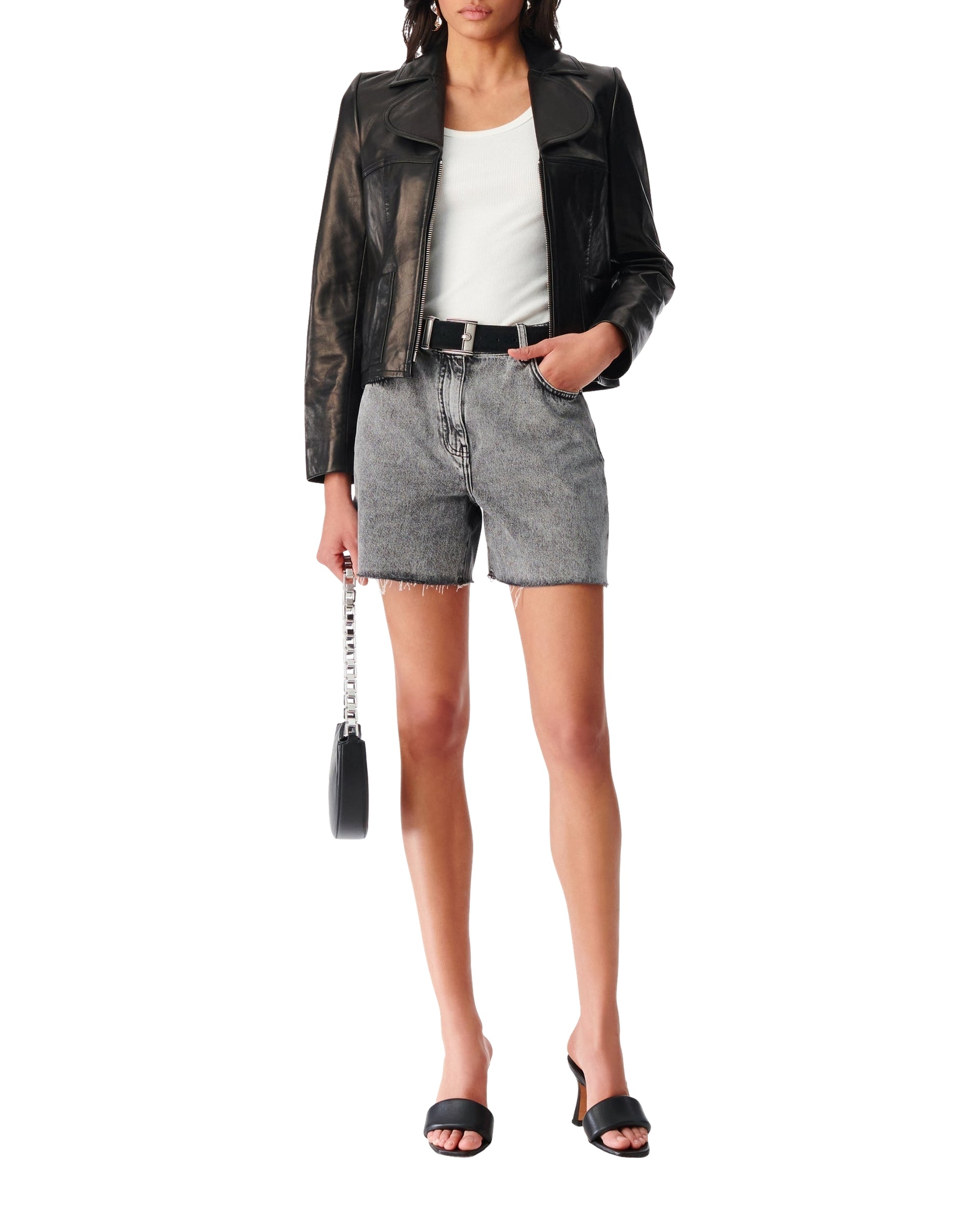 Ofelia leather jacket - Black