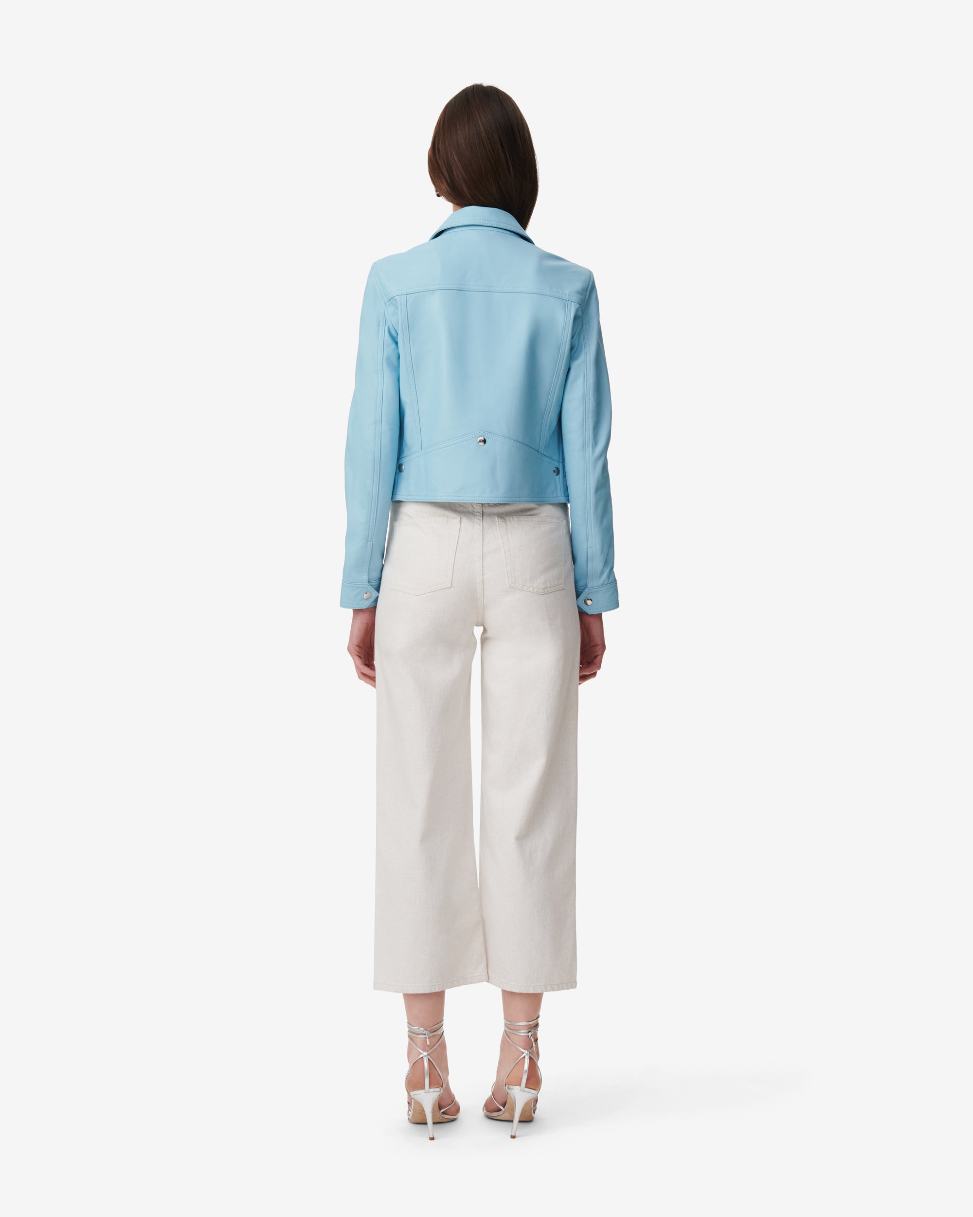 Perfecto Kolmar in leather - Azur Blue