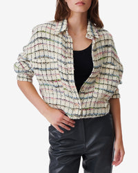 Madita wool blend overshirt - Multico Ecru