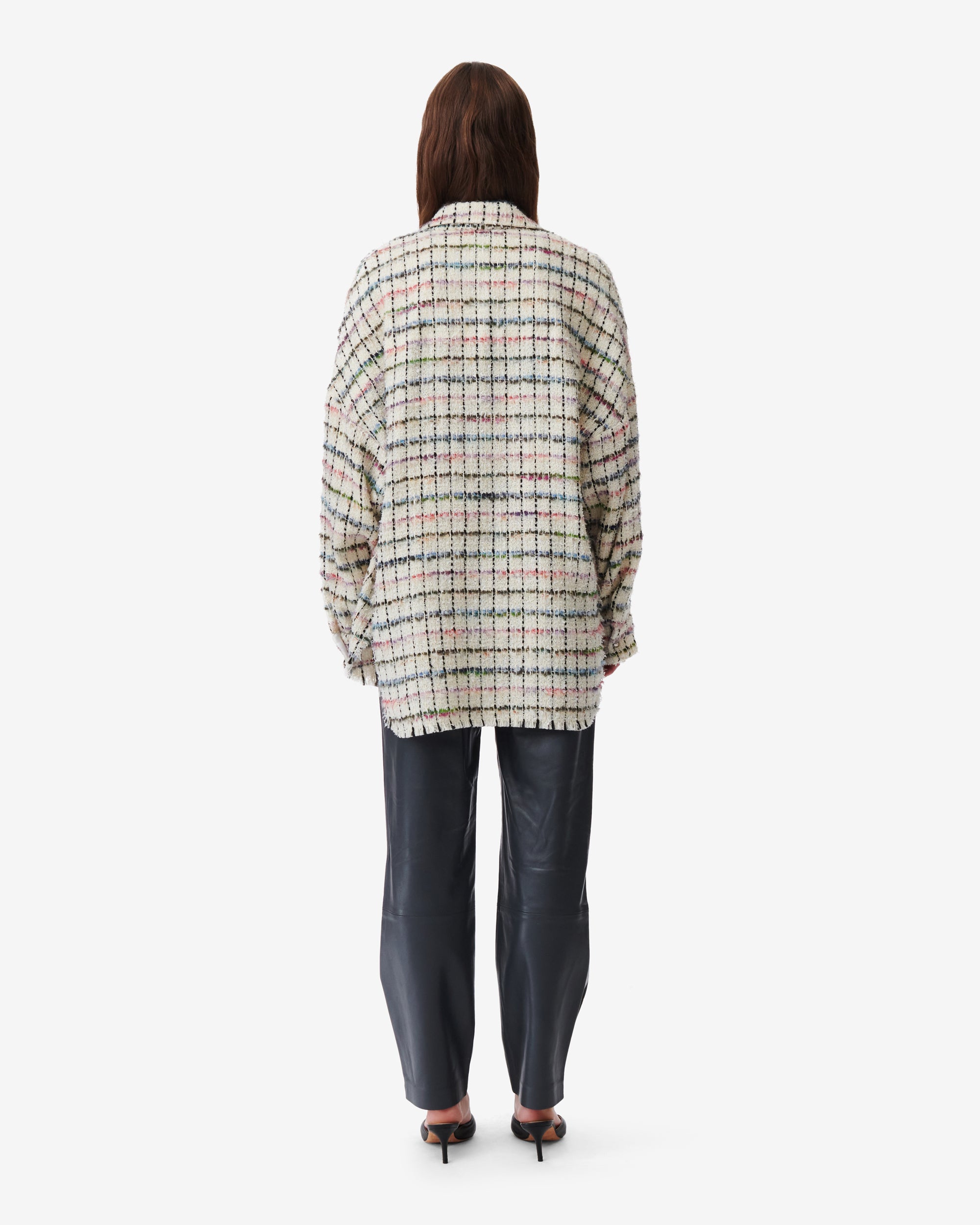 Madita wool blend overshirt - Multico Ecru