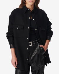 Ulysse wool overshirt - Black