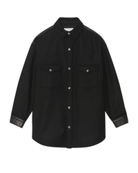 Ulysse wool overshirt - Black