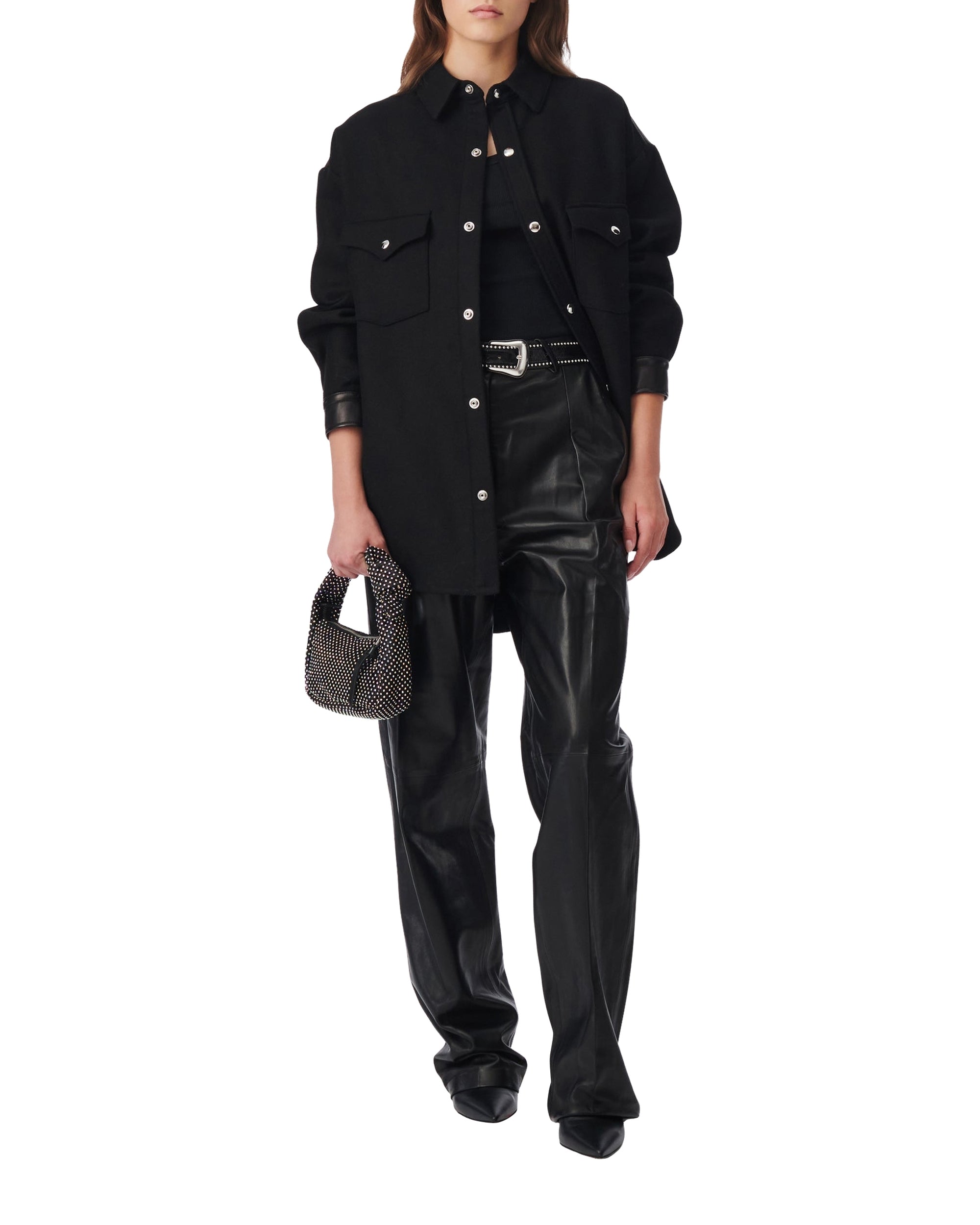 Ulysse wool overshirt - Black
