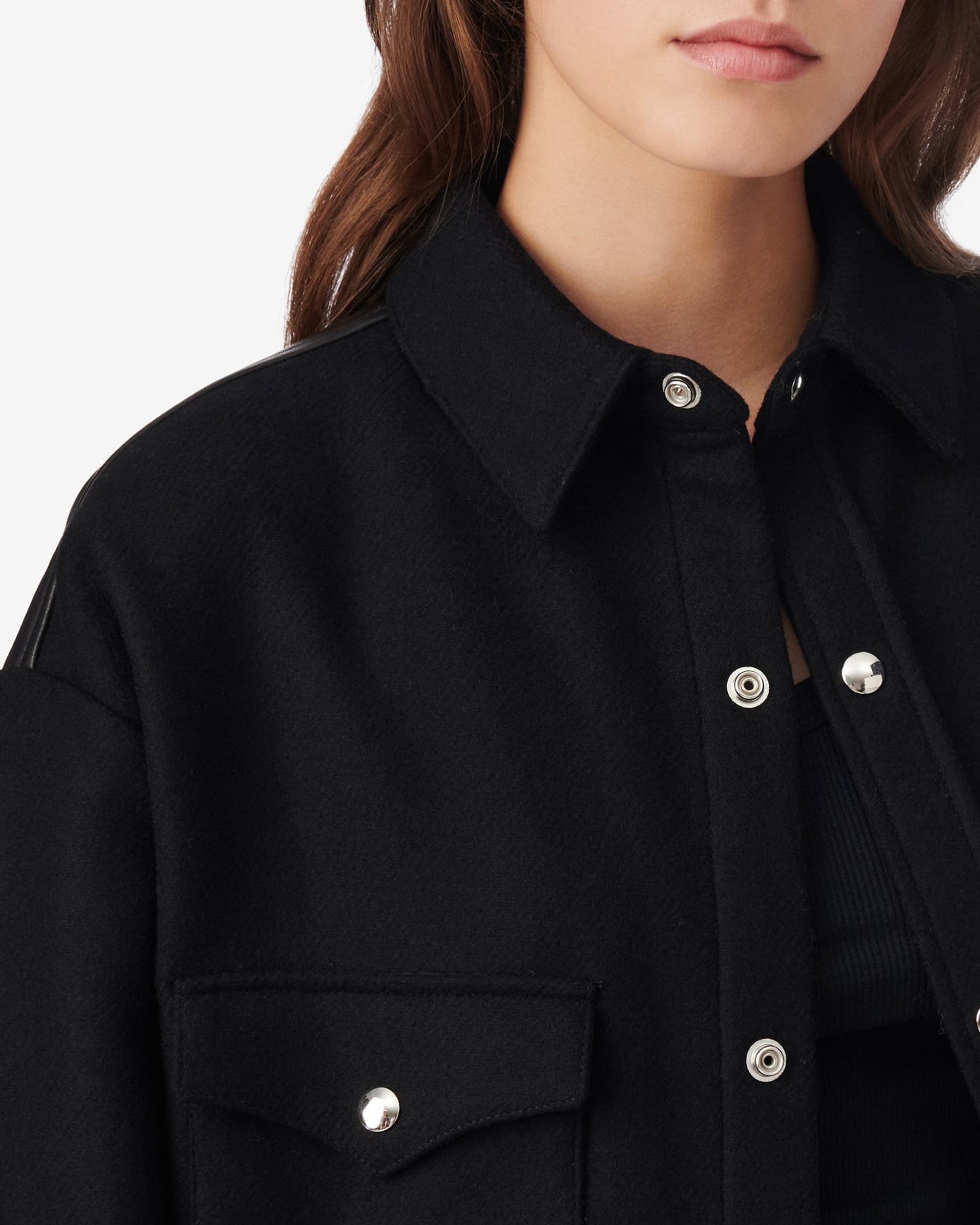 Ulysse wool overshirt - Black