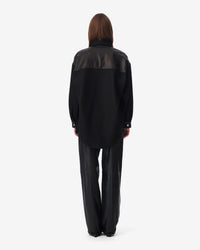 Ulysse wool overshirt - Black