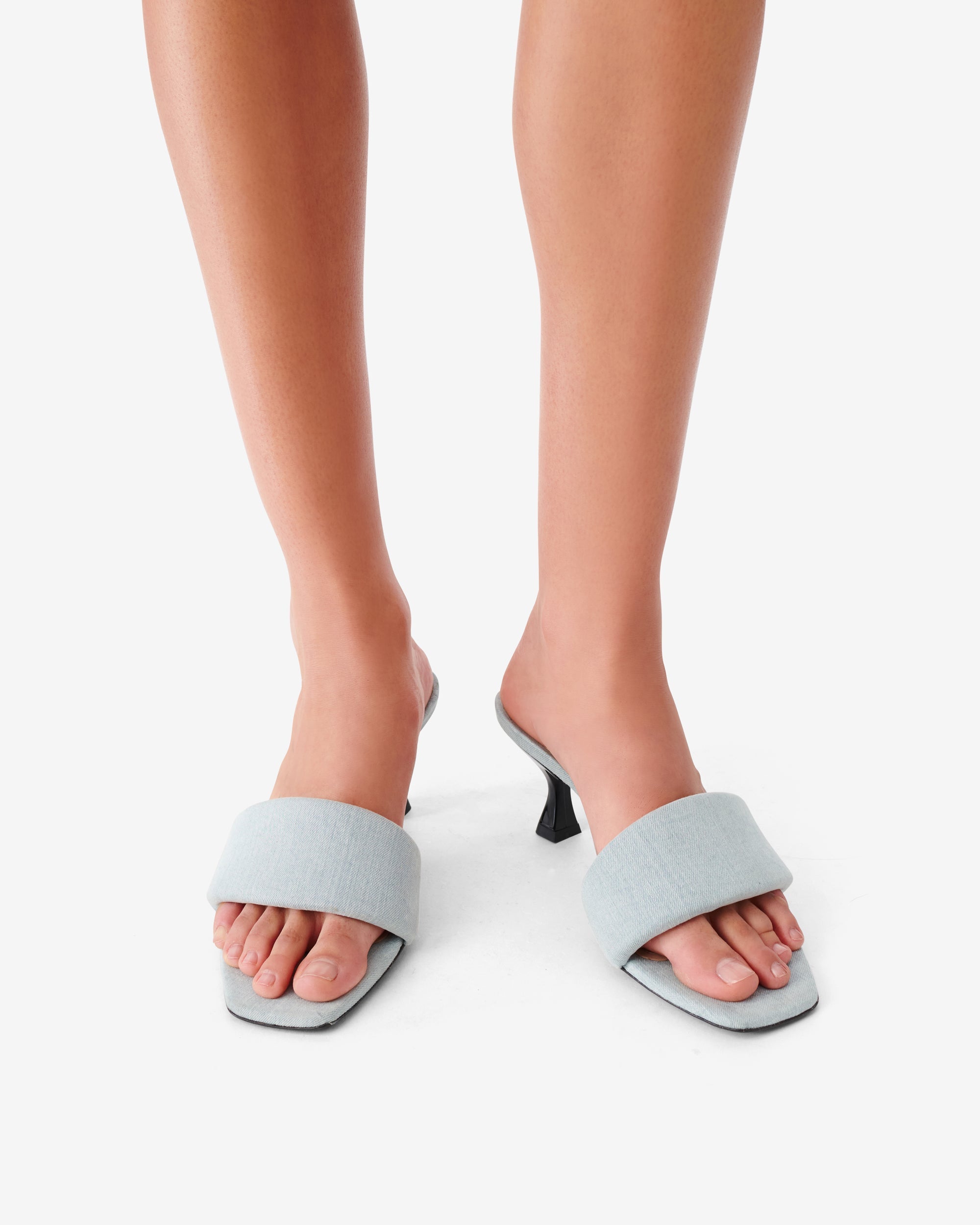 Lolanda 60 Mules - Light Denim