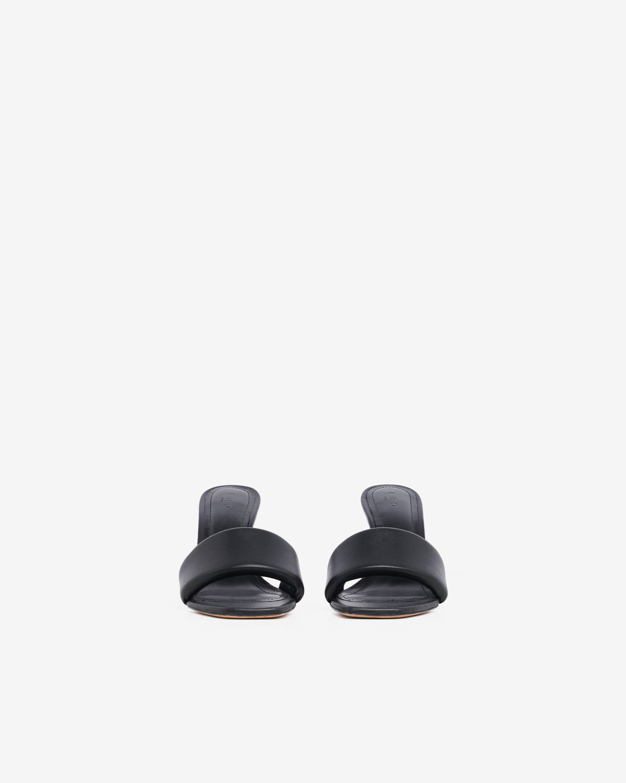 Yolanda 95 mules in leather - Black