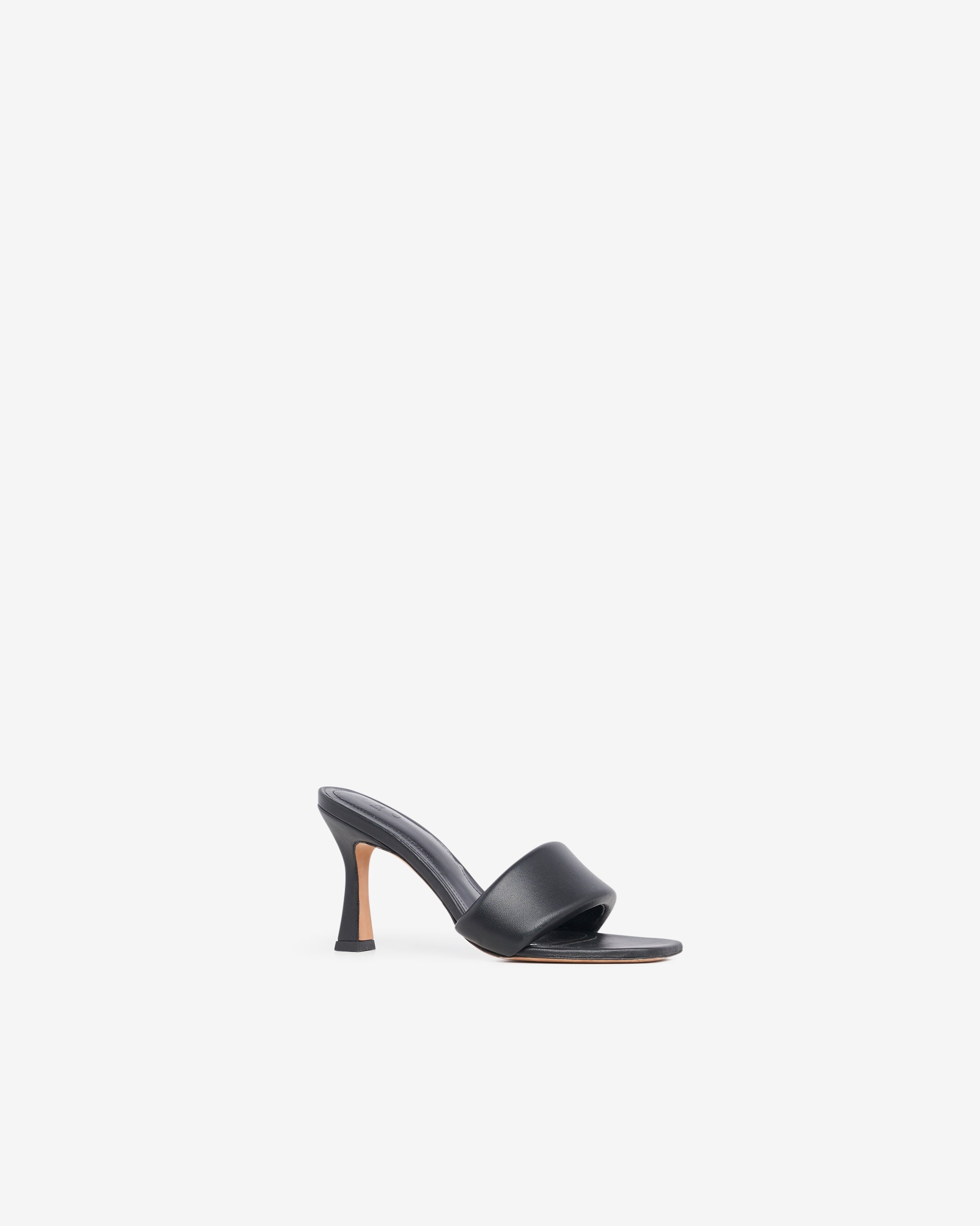 Yolanda 95 mules in leather - Black