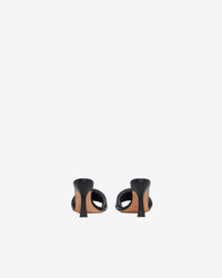 Yolanda 95 mules in leather - Black