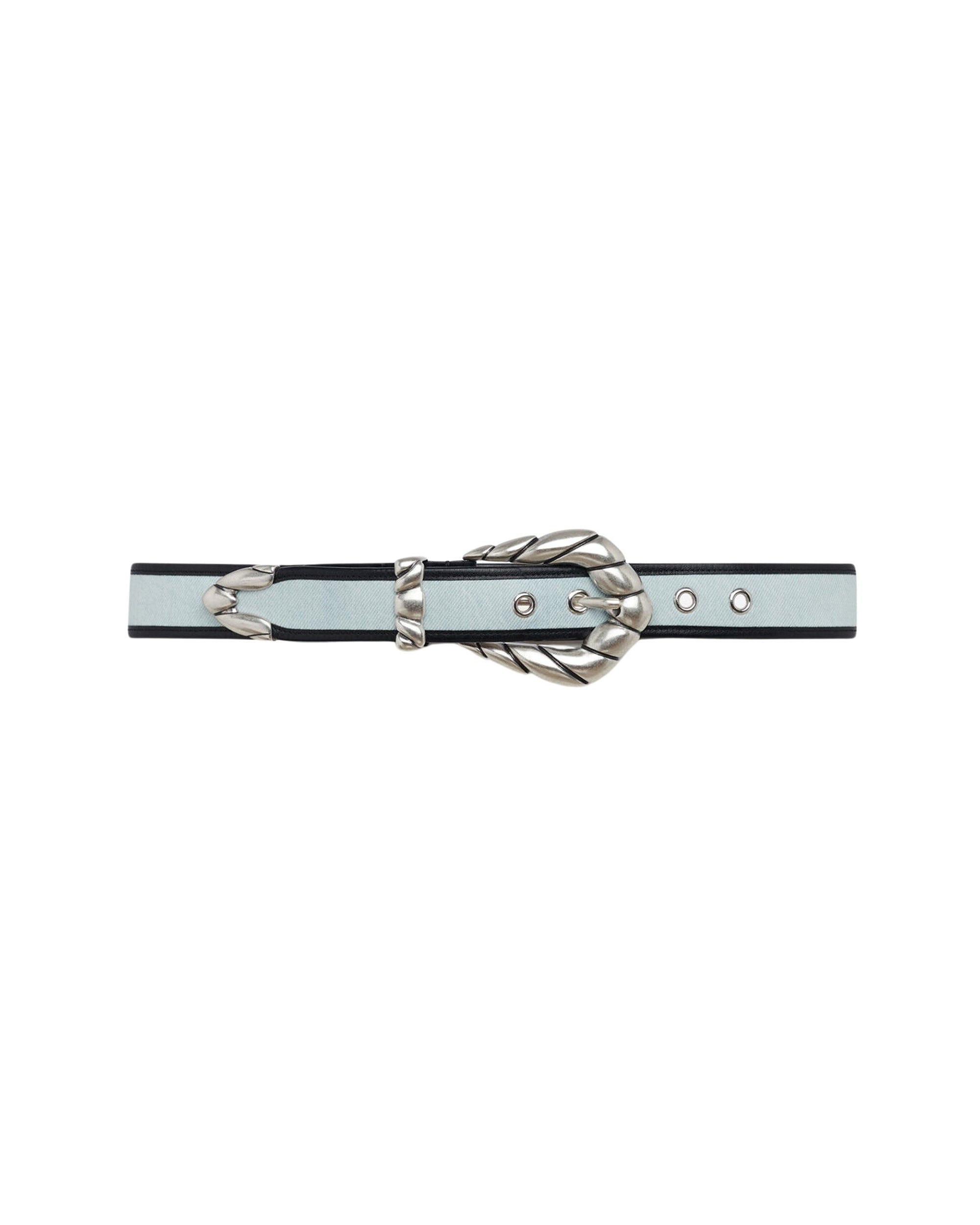 Embella Denim Belt - Black & Blue Denim