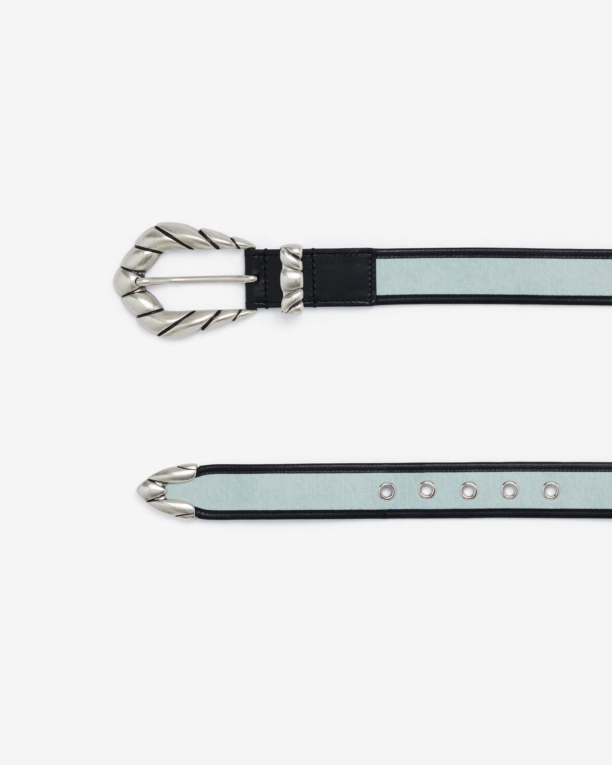 Embella Denim Belt - Black & Blue Denim