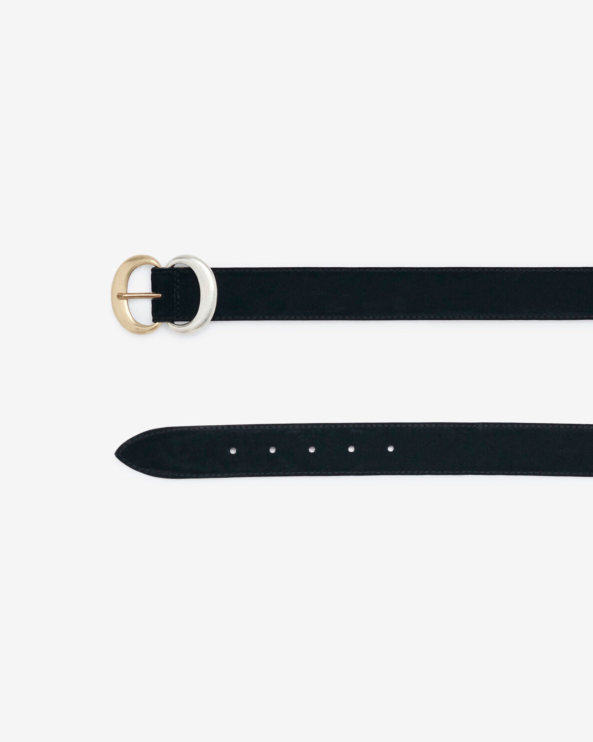 Merea Suede leather belt - Black