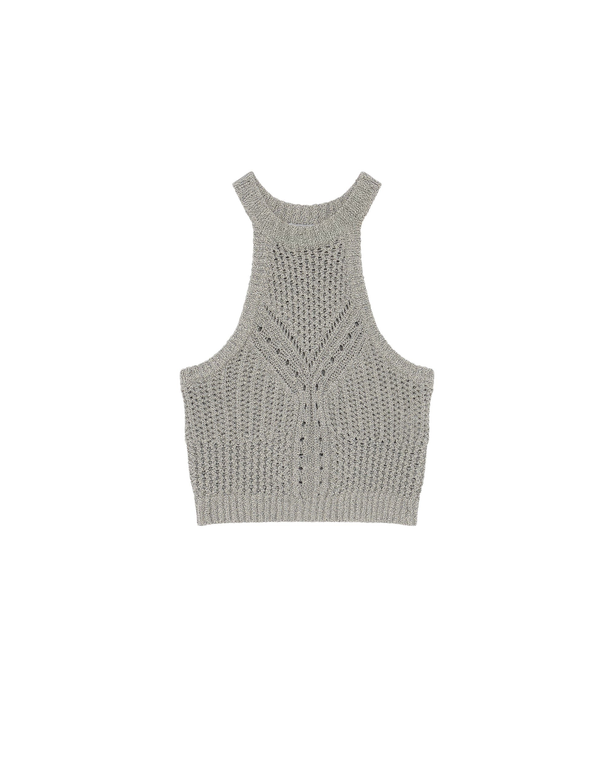 Firoza knitted sleeveless jumper - Grey & Black