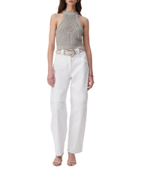 Firoza knitted sleeveless jumper - Grey & Black