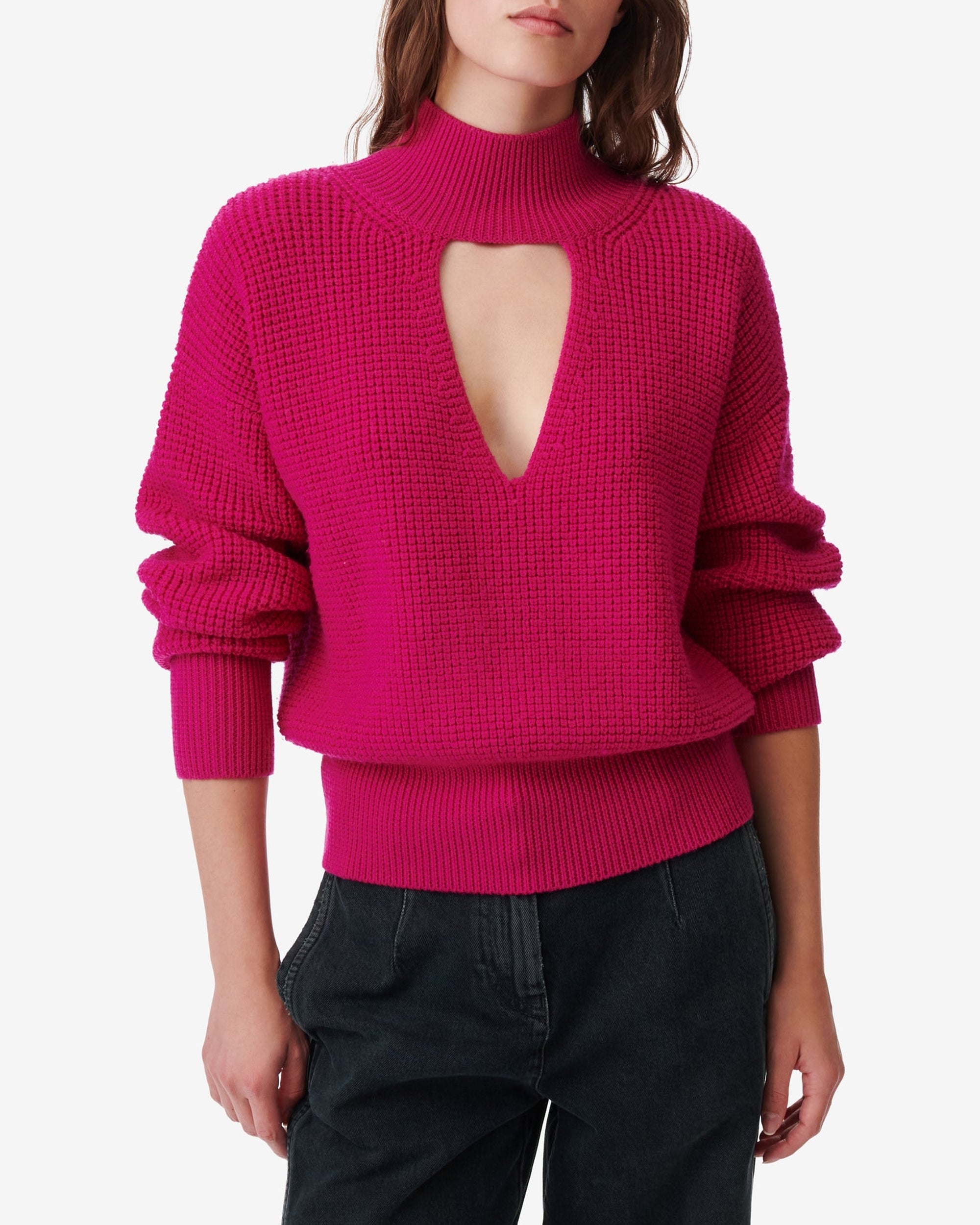 Gaid wool jumper - Fushia